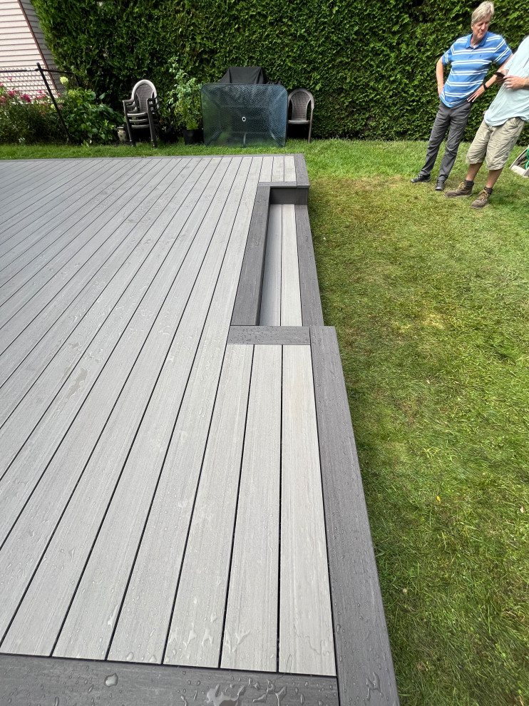 azek Coastline and Dark hickory