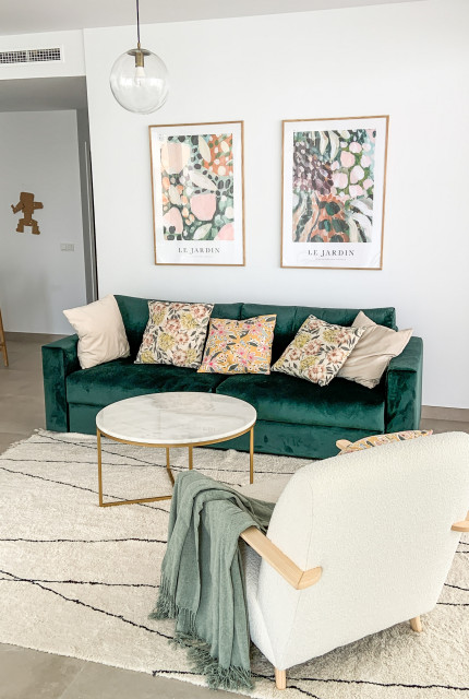 Blue Wave scandinavian-living-room