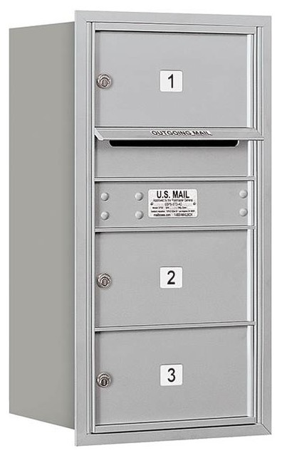 Rear Loading Single Column 4c Horizontal Mailbox Contemporary