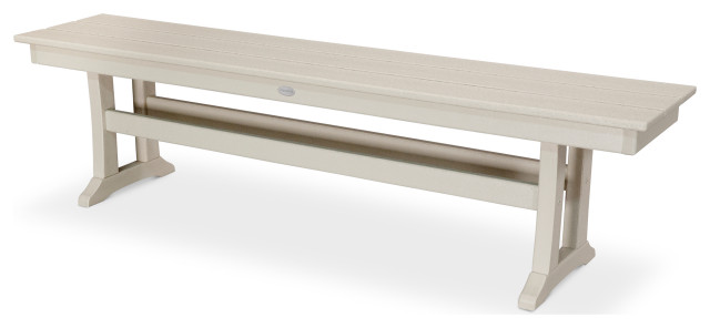 POLYWOOD Farmhouse 65" Bench - Beach Style - Outdoor Benches - by ...