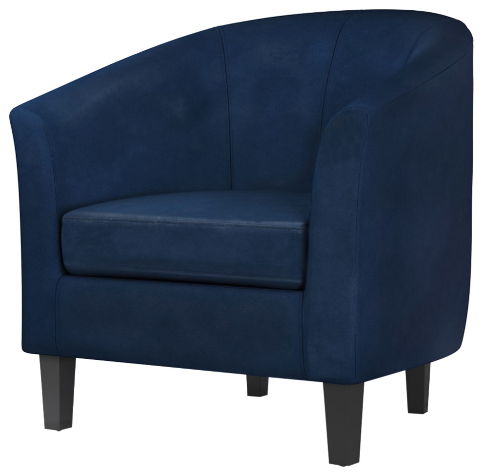 Austin Tub Chair, Velvet Fabric Contemporary Armchairs And Accent