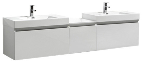 Aquamoon Venice 90 3 4 Square Double Sink Modern Bathroom Vanity Contemporary Bathroom Vanities And Sink Consoles By Aquamoon Houzz