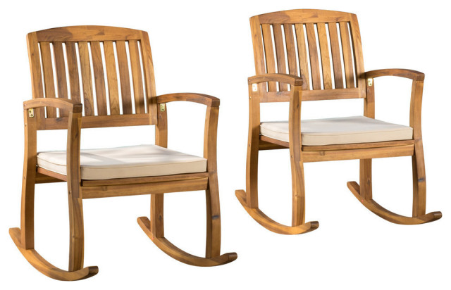 gerson acacia wood rocking chair