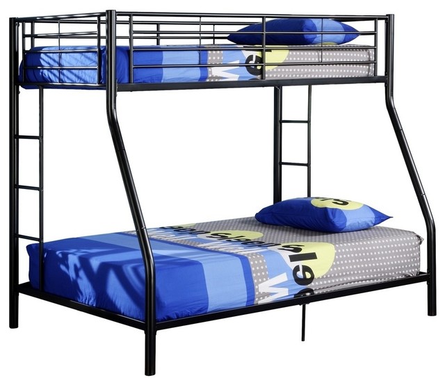 Walker Edison Twin Over Full Metal Bunk Bed White Contemporary Walker Edison Twin Over Full Metal Bunk Bed White Contemporary Kids Beds By Bisonoffice