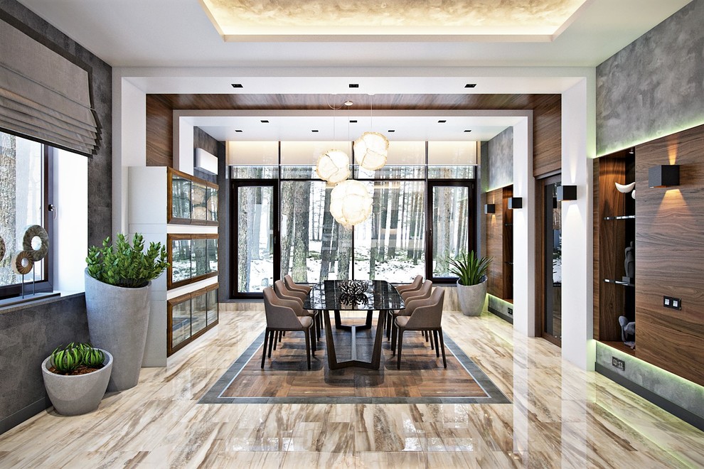 Дизайн интерьера кухни коттеджа в Санкт-Петербурге