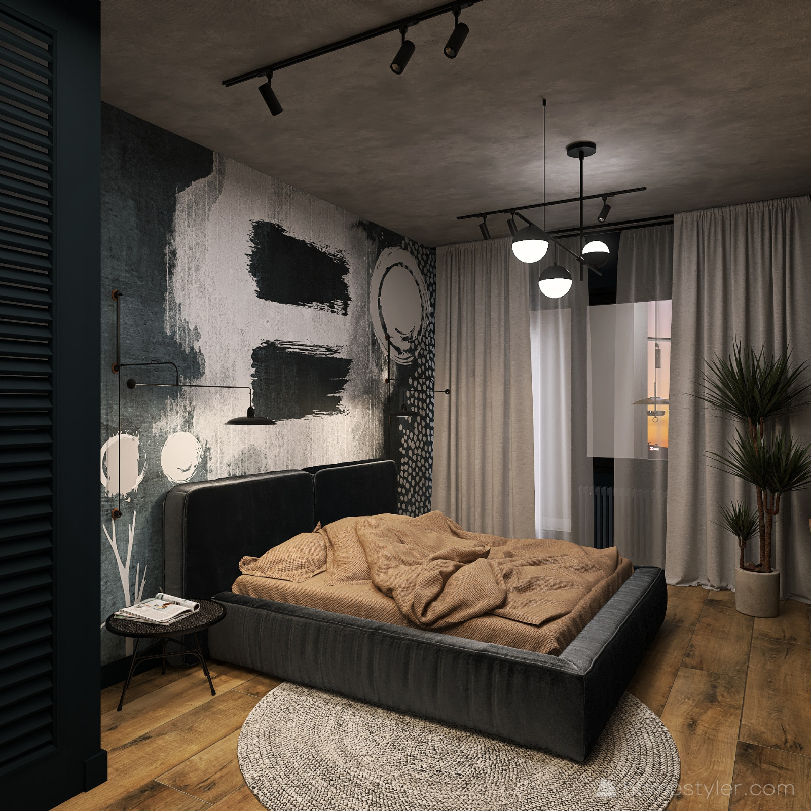 Трёхкомнатная квартира для холостяка