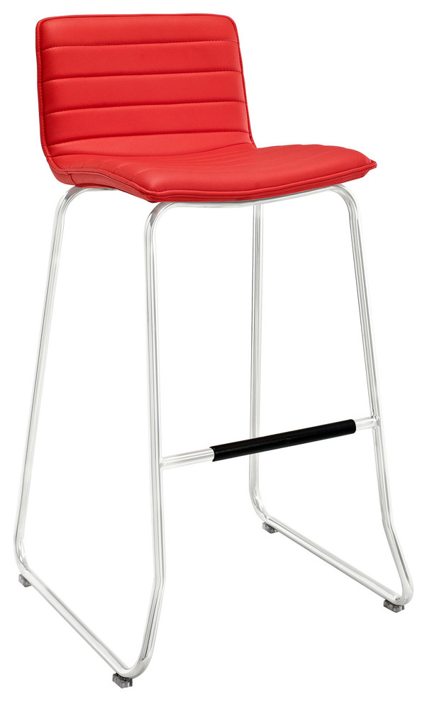 Modway EEI-1030-RED Dive Bar Stool, Red