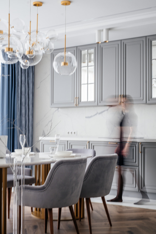 Кухня-гостиная в классическом стиле