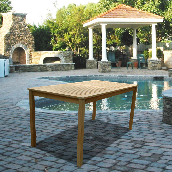 Renaissance Outdoor Hand-Scraped Hardwood Rectangular Table