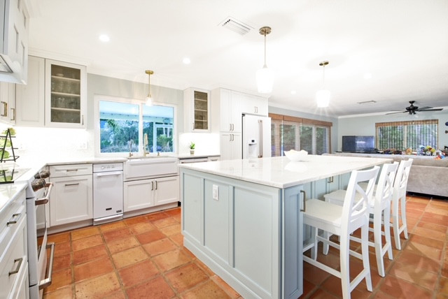 Two tone cabinets kitchen