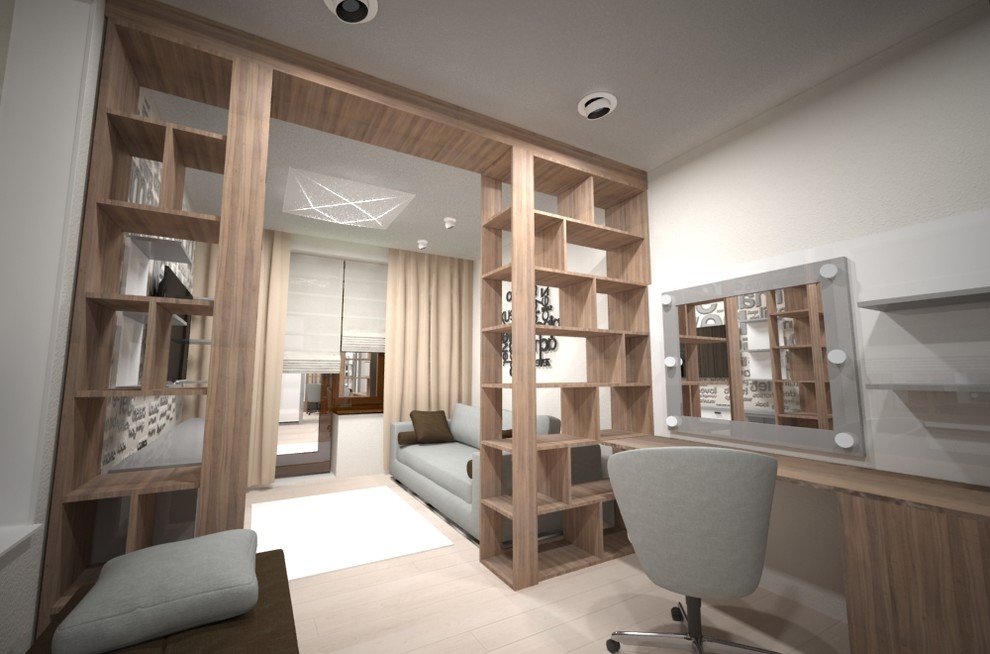 квартира со шпонированными панелями