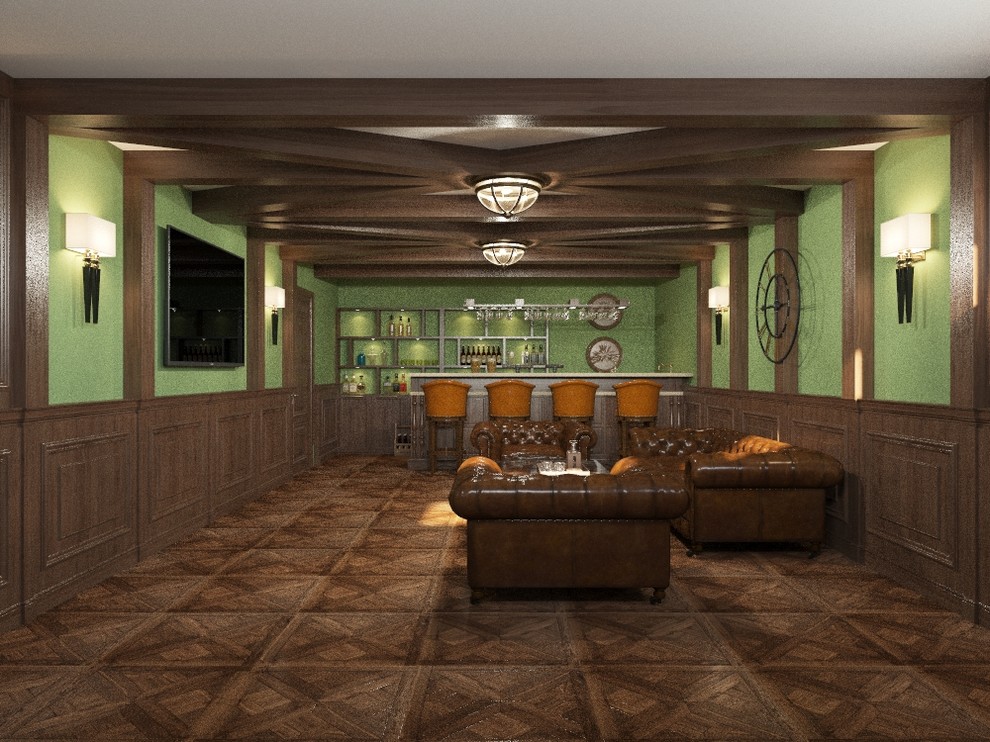 Комната отдыха в стиле английского паба