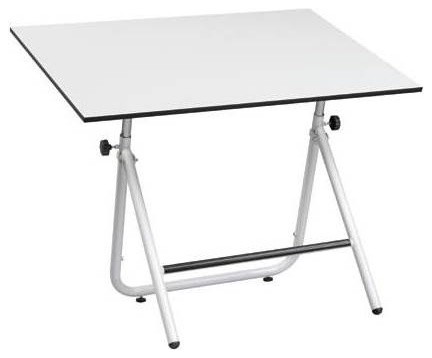 Adjustable Angle & Height Easy Fold Table (36 in. W x 48 in. W x 30.5 in. H - Bl