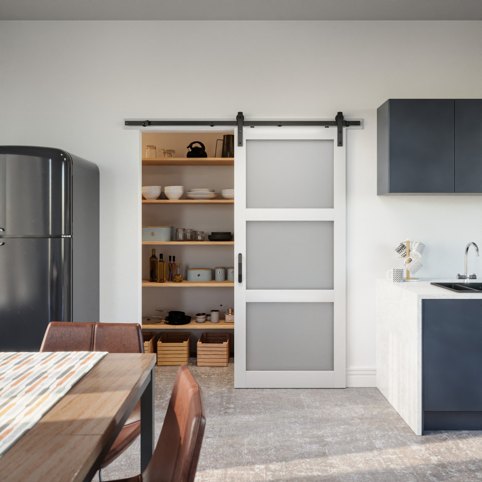 Masonite 3 lite Barn Door Kit by Masonite Houzz