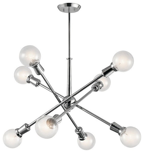 Armstrong Chandeliers Midcentury By Lbc Lighting Armstrong 8 Light Chandeliers Chrome