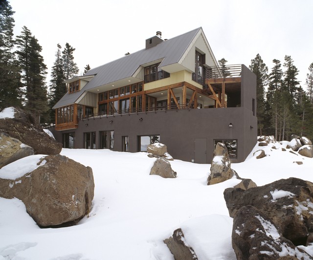 Ski House rustic-exterior