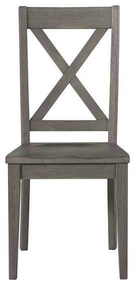 Huron X-Back Side Chair, Distressed Gray Finish