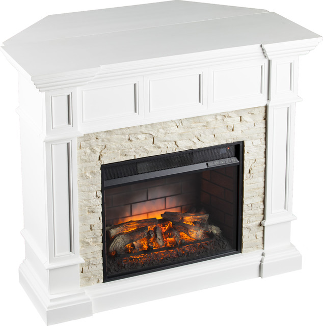 Merrimack Corner Electric Fireplace Natural