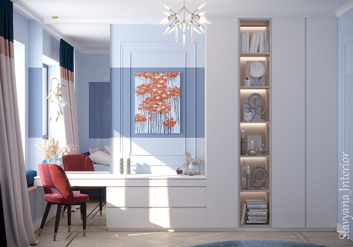 Дизайн-проект апартаментов 113 м2 в МФК «Match Point» (2020г.)