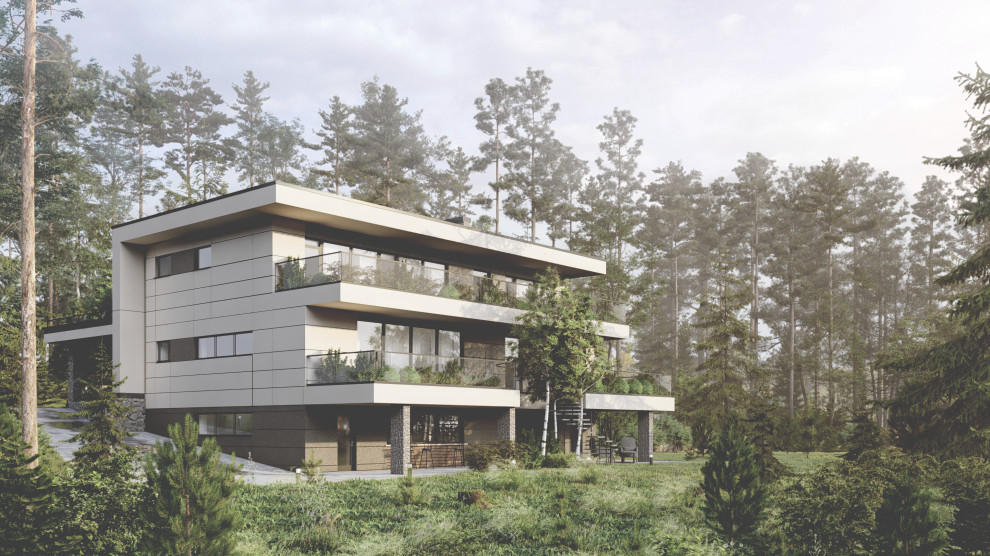 Загородный жилой дом площадью 450 м2.