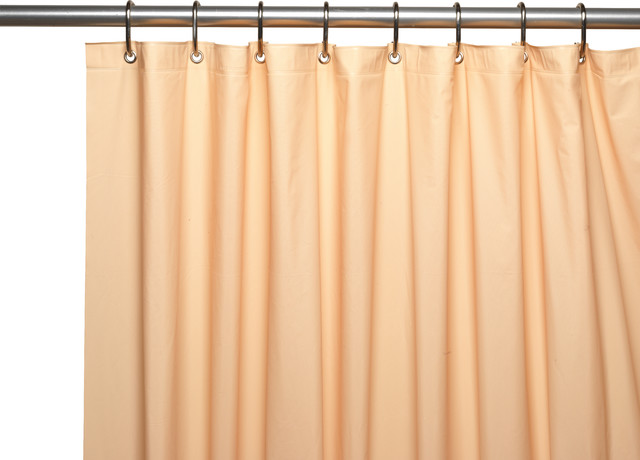Carnation 3 Gauge Vinyl Shower Curtain Liner Weighted Grommets Bone 72 x 72