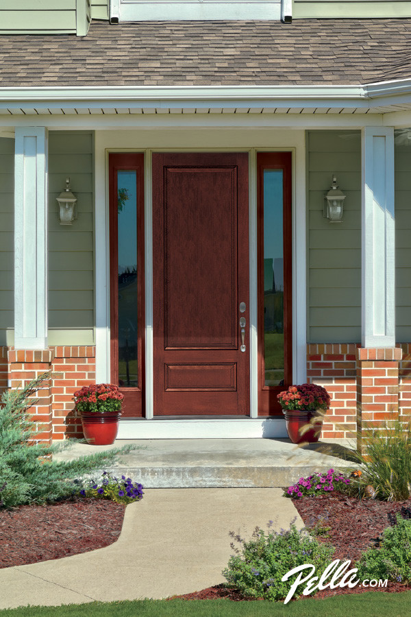 Enjoy the look and feel of wood with Pella® Architect Series® fiberglass doors Traditional