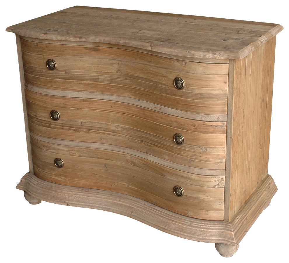 44 Wide Reclaimed Pine Chest Of Drawers Natural Rustic Accent