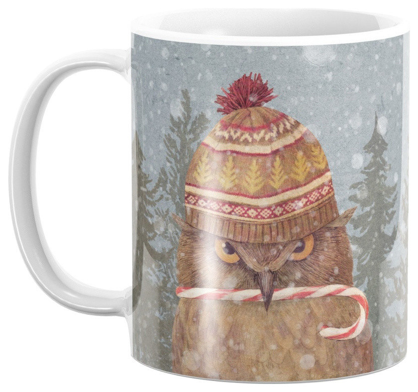 Christmas Owl Coffee Mug - 11 oz