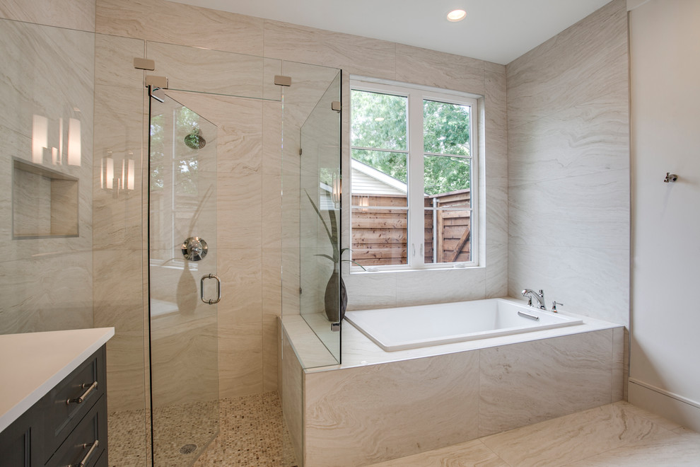 Inspiration for a transitional bathroom remodel in Dallas