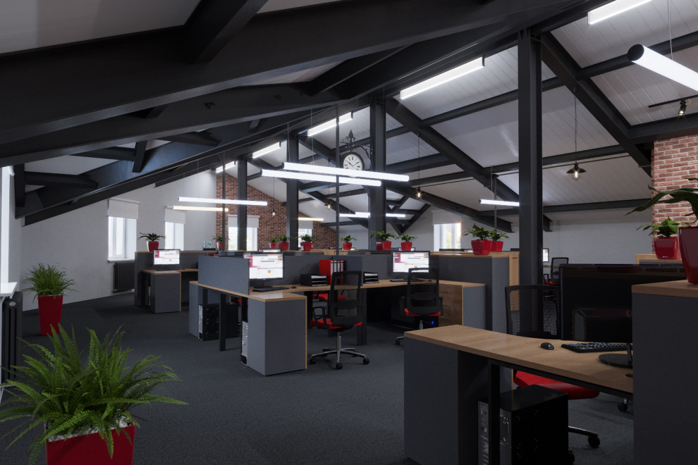 Офис на мансардном этаже