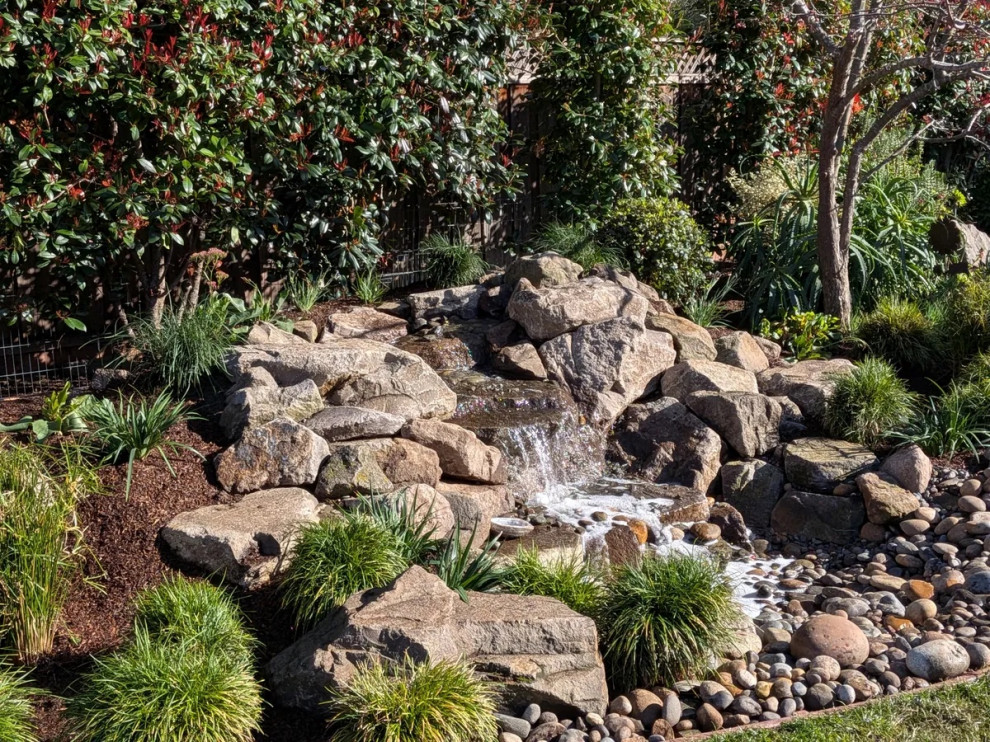 Compact Pondless Waterfall - Rustic - Landscape - San Francisco - by ...