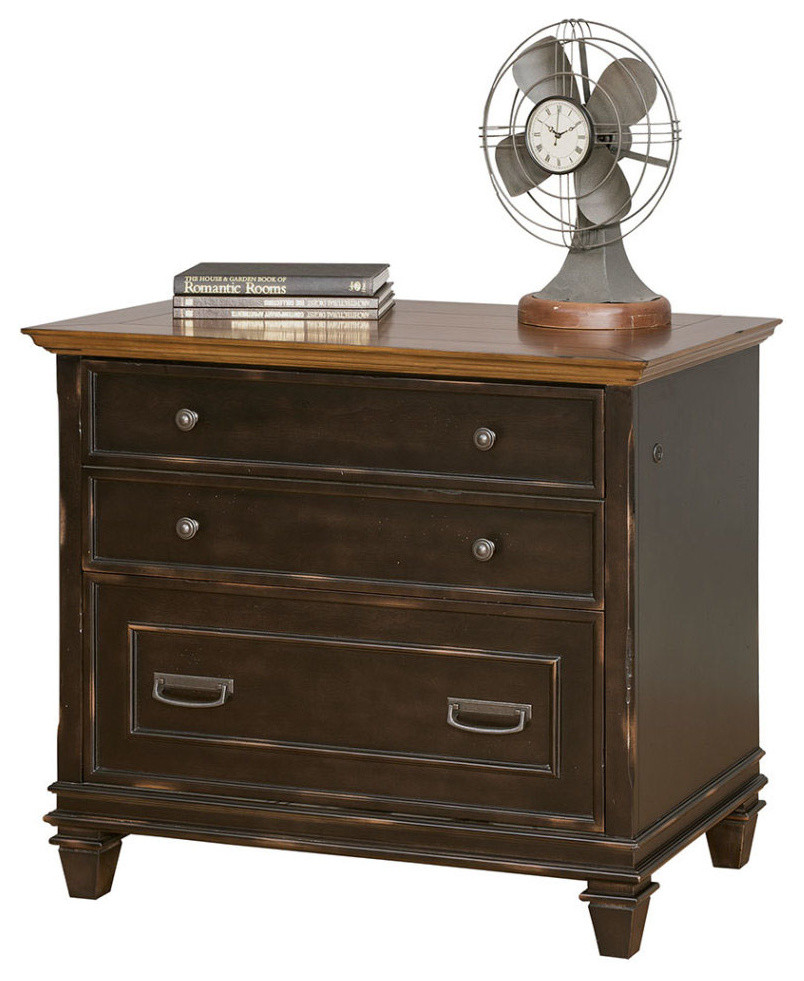 Martin Furniture Hartford File Cabinet In Two Tone Distressed