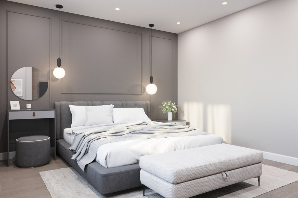 Коттедж с камином, современная классика