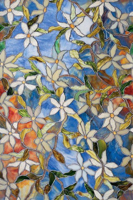 Clematis Stained Glass Window Film