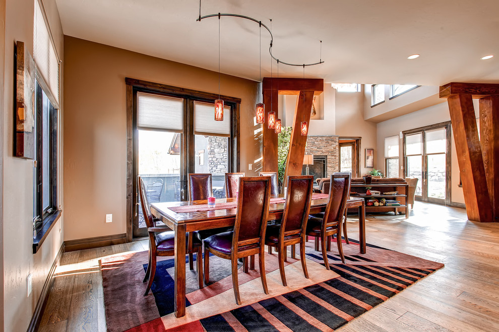 This is an example of a contemporary dining room in Denver.