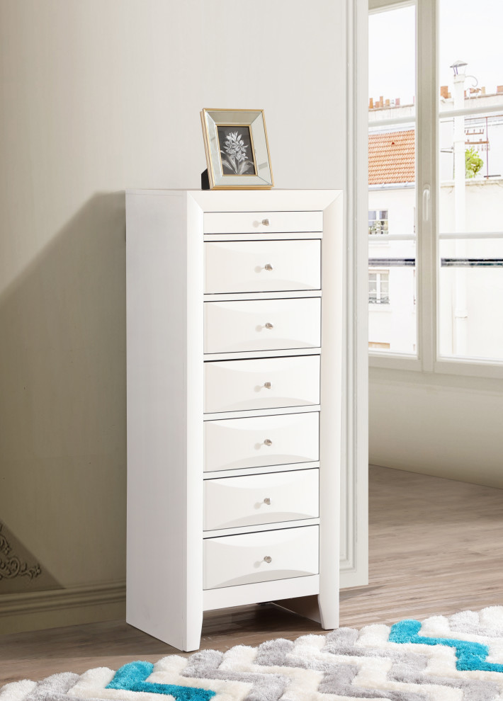 7-Drawer Lingerie Chest, Black - Contemporary - Dressers ...