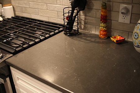 Countertop Caesarstone Pietra Grey Transitional Kitchen