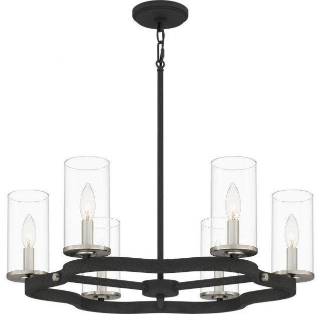 6 Light Chandelier In Transitional Style-8.75 Inches Tall and 26 Inches Wide