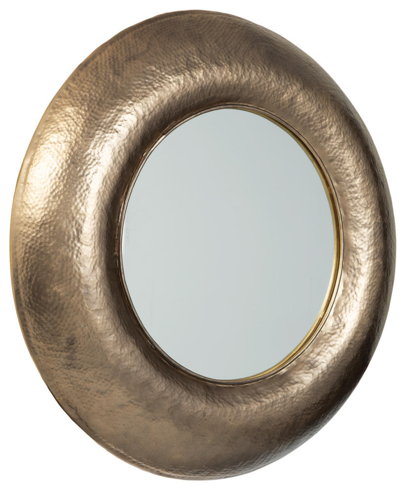 Jamesmour Antique Gold Accent Mirror Contemporary Wall Mirrors by