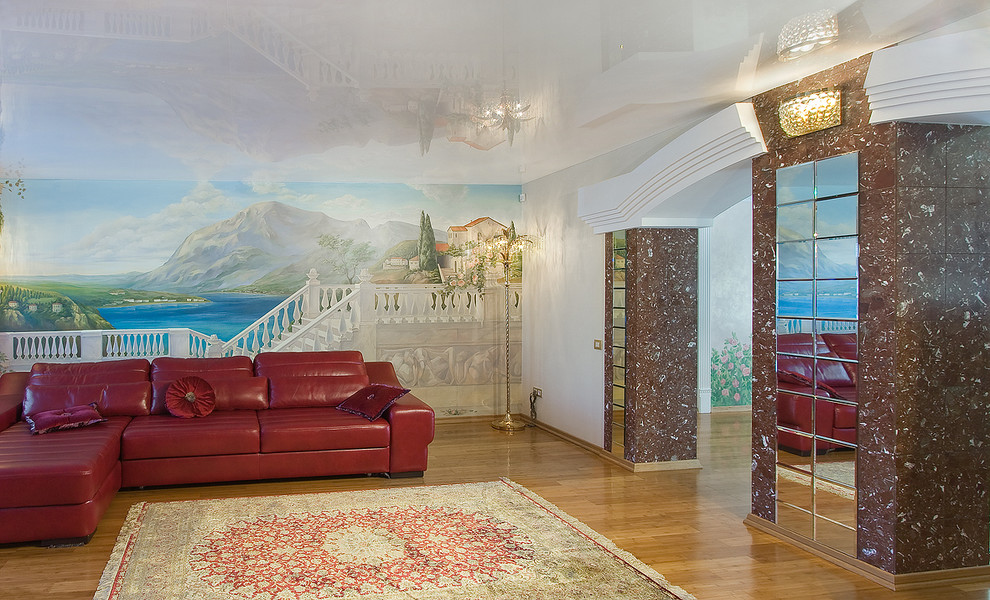 Интерьер коттеджа в ярких тонах