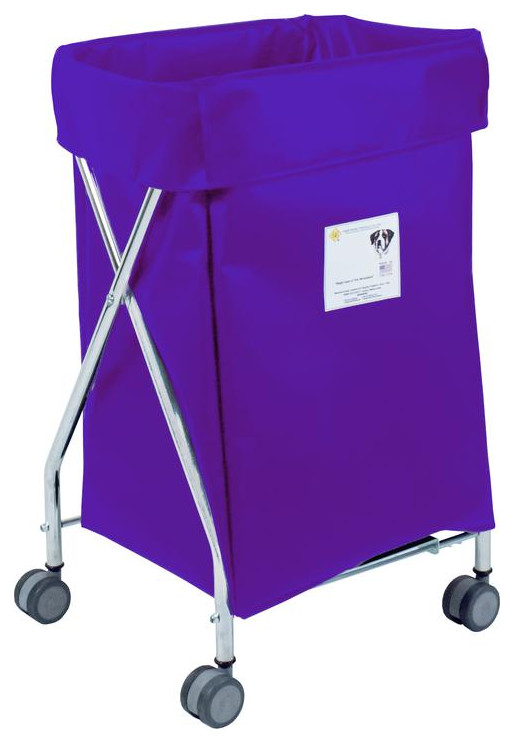 Narrow Collapsible Hamper with Purple Vinyl Bag - Contemporary ...