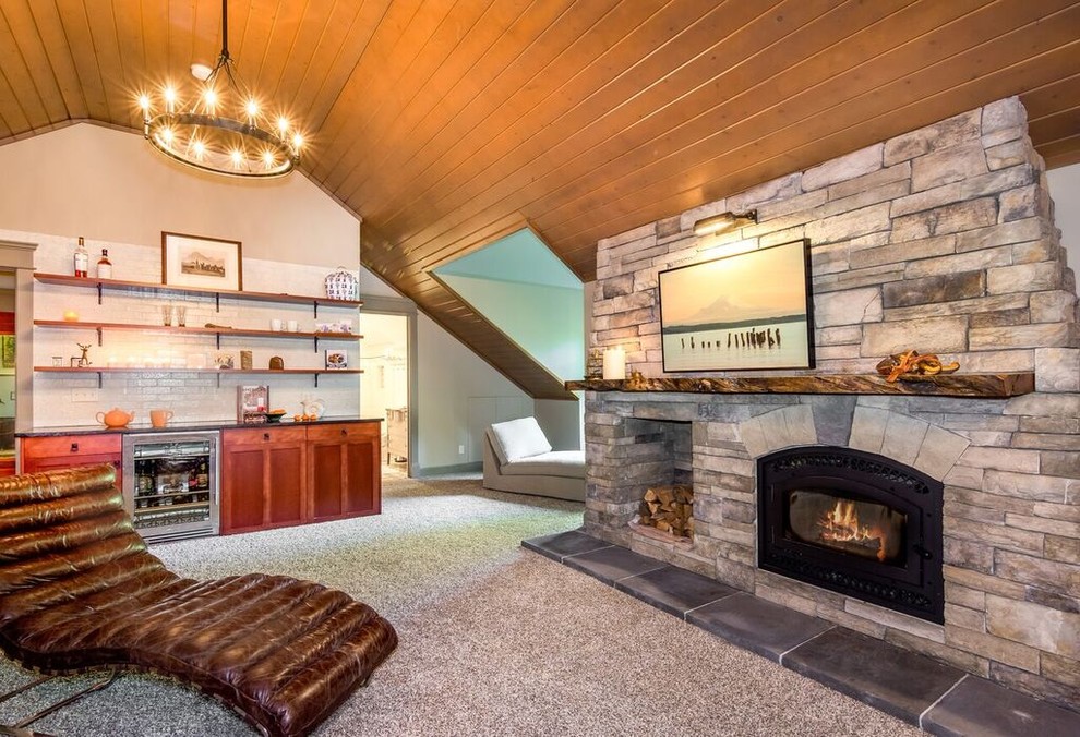 Home design - rustic home design idea in Seattle