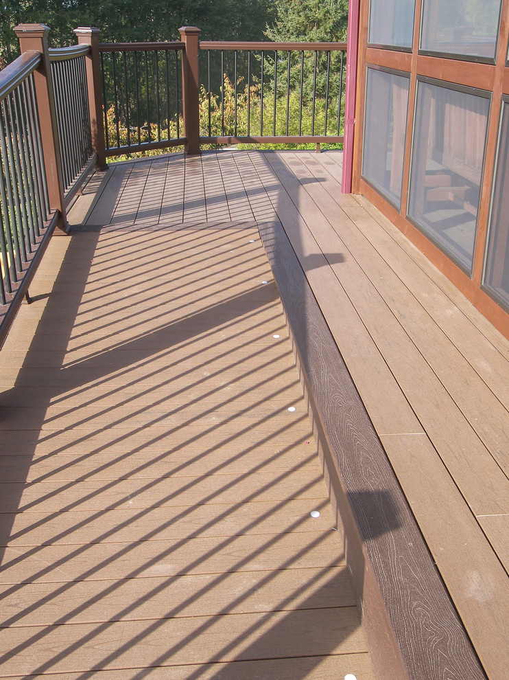 Deck - rustic deck idea in Portland