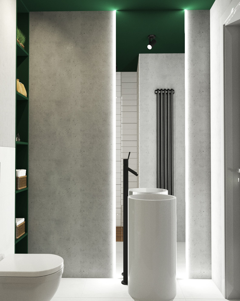 Квартира в оттенках серого и зеленого