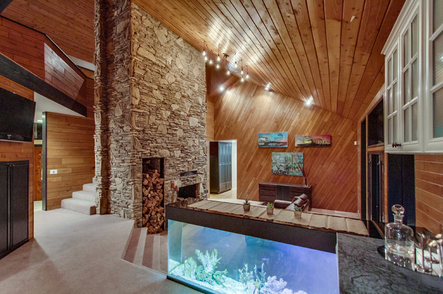 The Lake Houzz tropisk-dagligstue