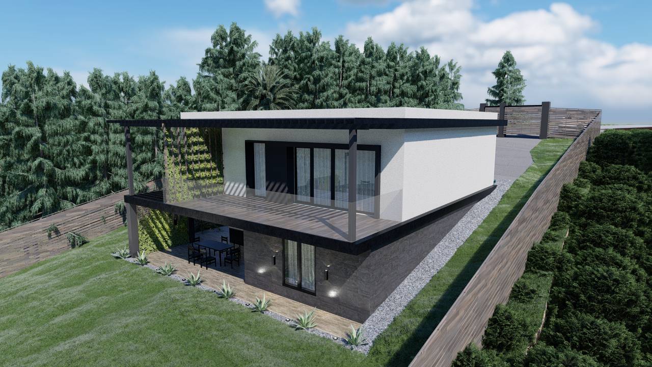 Стиль хайтек (180м2)