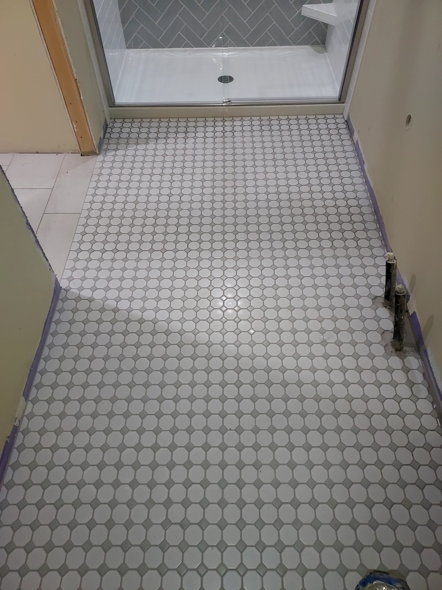 Mosaic bathroom floor
