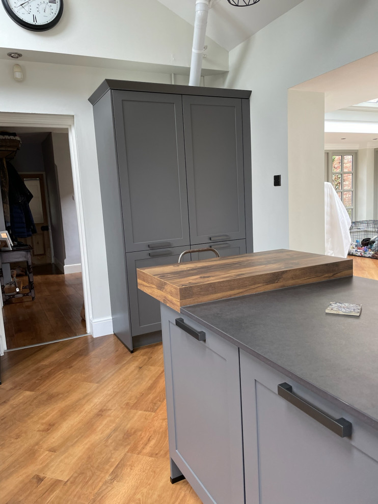 Grey Shaker Kitchen with Dekton worktops fitted in Worcester