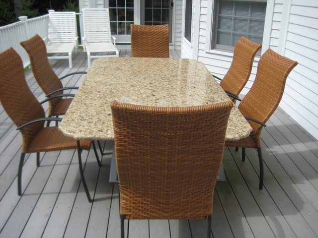 Granite Patio Table Miami By Marble, Granite Outdoor Furniture