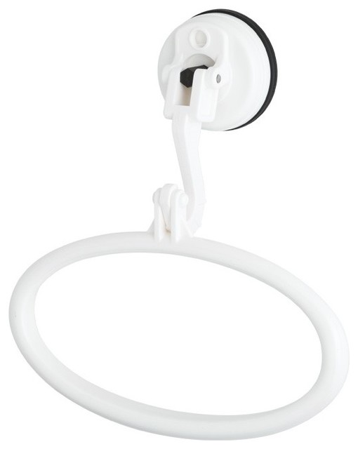 No Drill Suction Cup Towel Ring Holder for Bathroom and Kitchen Marble